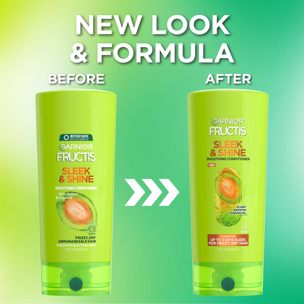 Garnier Fructis Sleek and Shine Smoothing Conditioner with Argan Oil, 21 fl oz