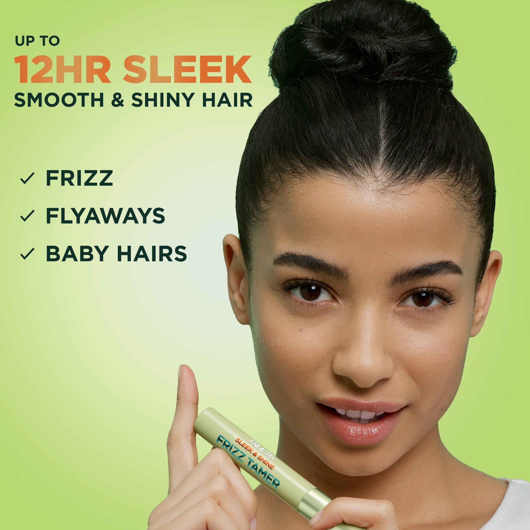 Garnier Fructis Sleek and Shine Frizz Tamer Hair Styling Gel with Plant Keratin, 0.27 fl oz