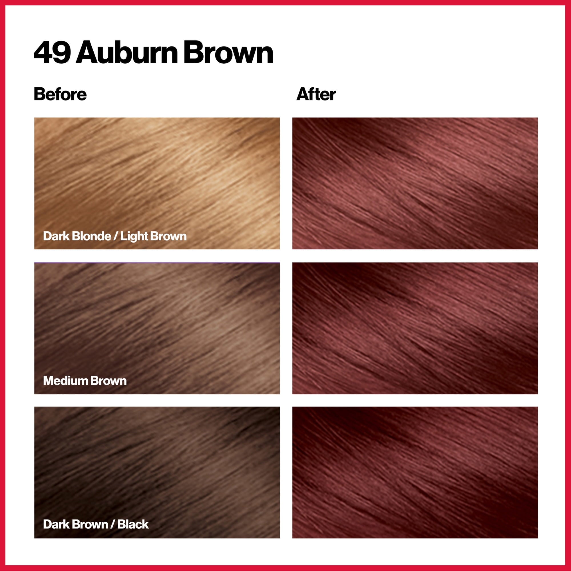 Revlon Colorsilk Beautiful Color Permanent Hair Color 3 Pack, 049 Auburn Brown, 3 Pack