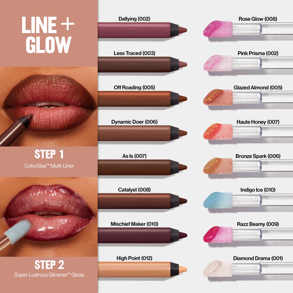 Revlon ColorStay Multi-Liner Makeup for Lips, Face, Eyes, 006 Dynamic Doer, 1 count