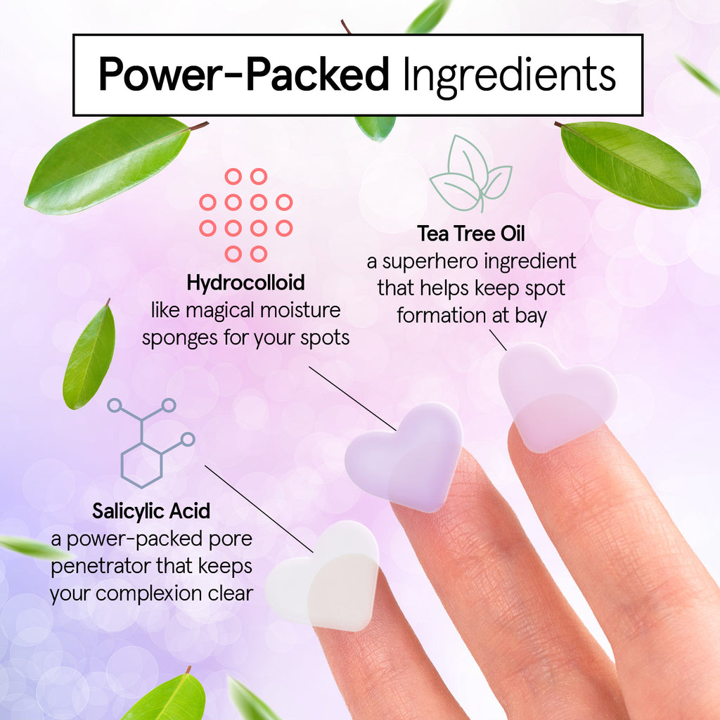 Grace & Stella Hydrocolloid Acne Patches & Spot Stickers, All Skin Types, 36 Piece Multishape Purple, Pink pack