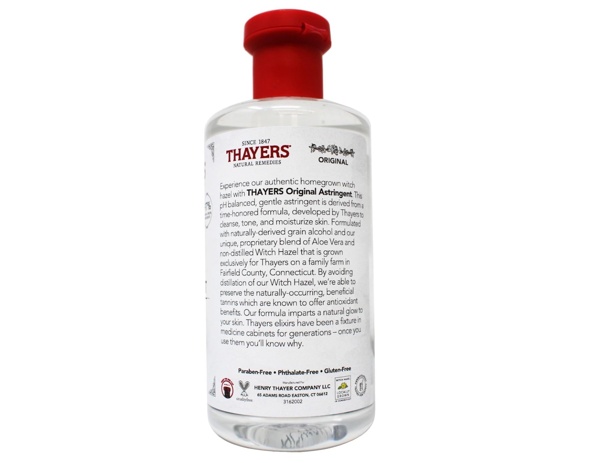 Thayers Original Witch Hazel Astringent With Aloe Vera, 12 Ounce - 4 Pack