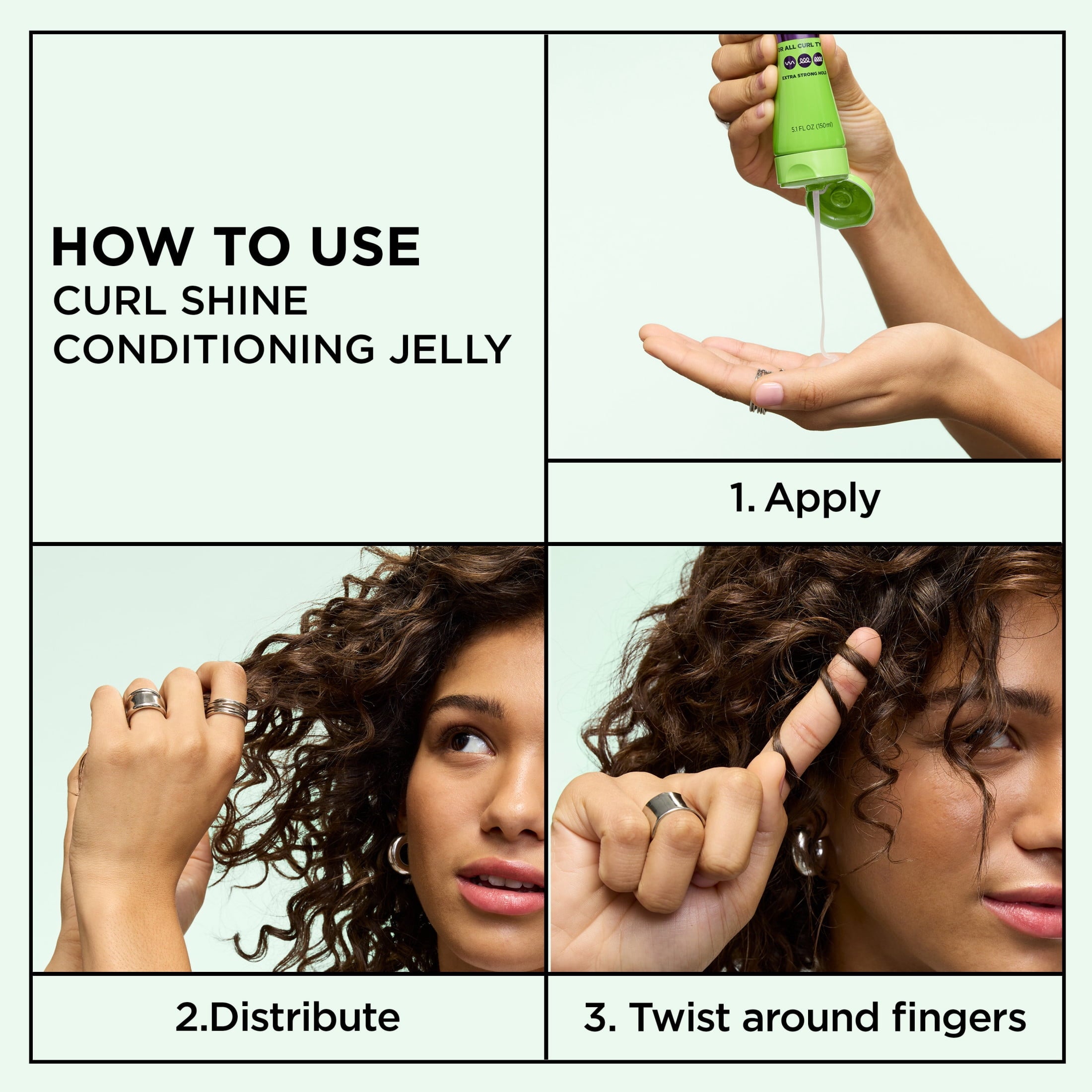 (6 pack) Garnier Fructis Style Bouncy Curls Hair Styling Gel with Shea Butter, 5.1 fl oz