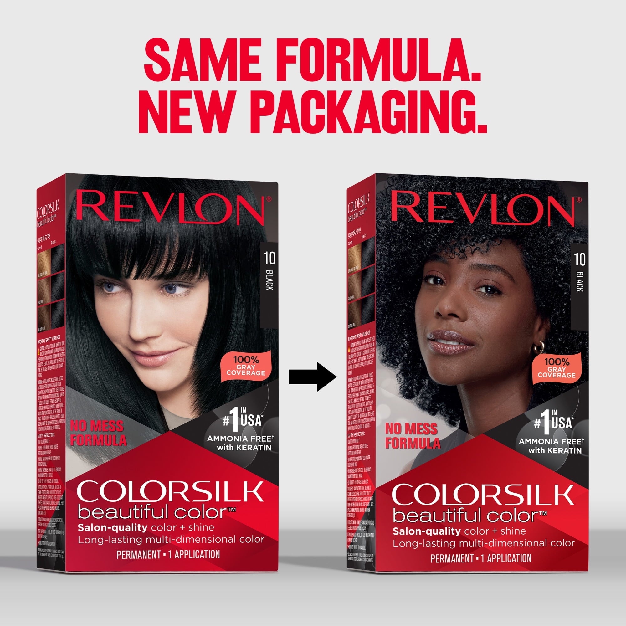 Revlon ColorSilk Beautiful Color Permanent Hair Color 3 Pack, Black, 3 Pack