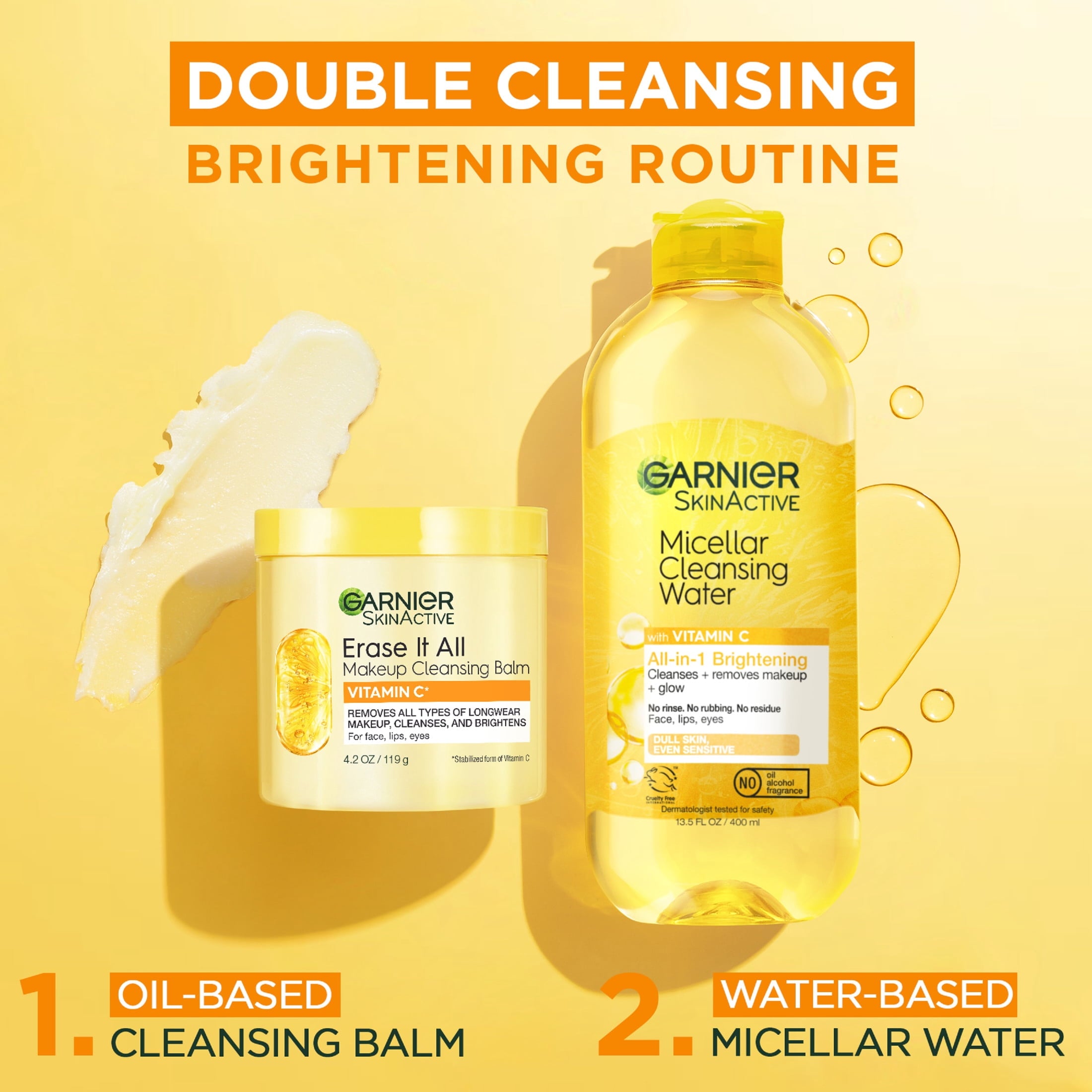 Garnier SkinActive Erase It All Makeup Cleansing Balm Vitamin C, Face Cleanser, 4.2 oz