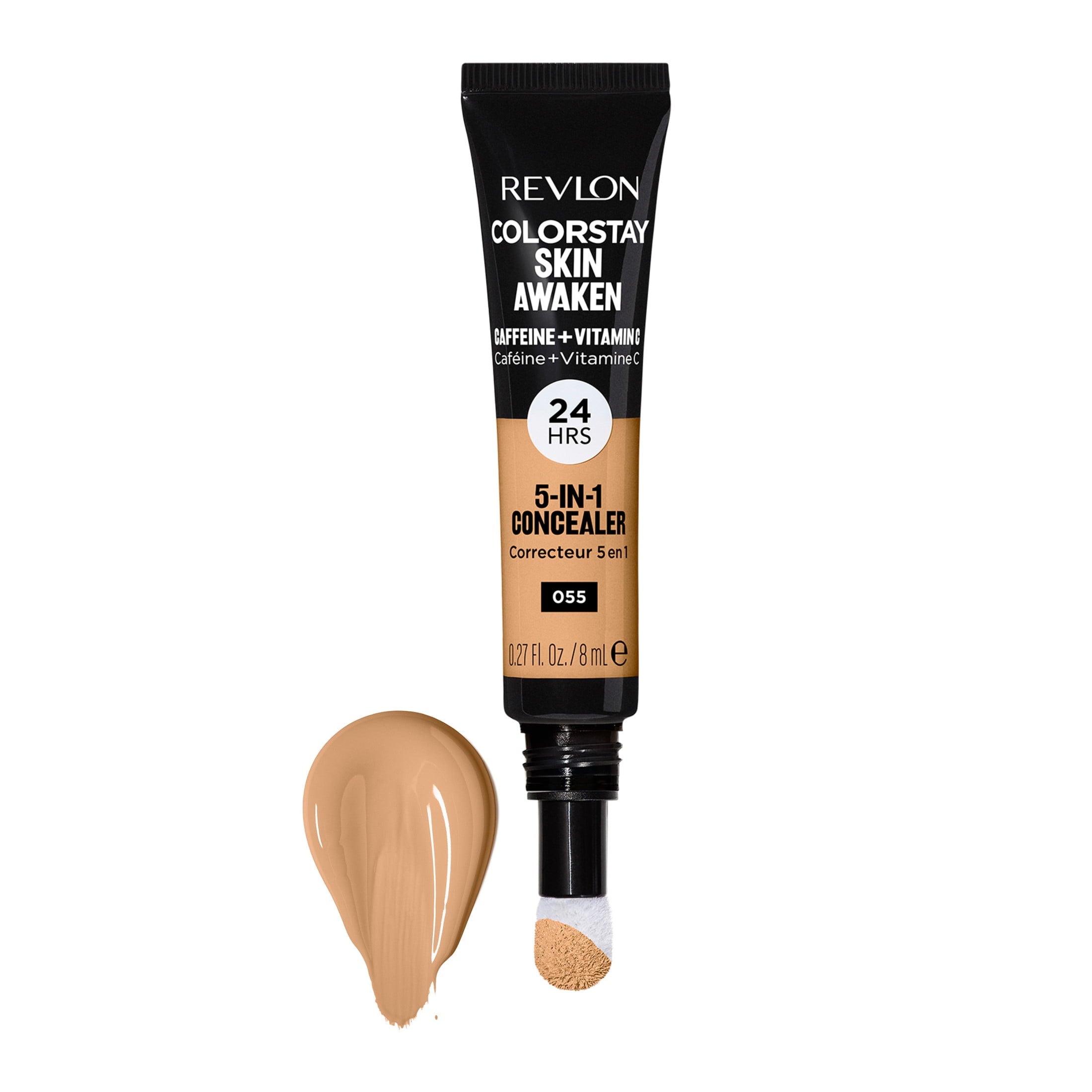 Revlon ColorStay Skin Awaken Cream Concealer Makeup, Longwear, 055 Latte, 0.27 fl oz