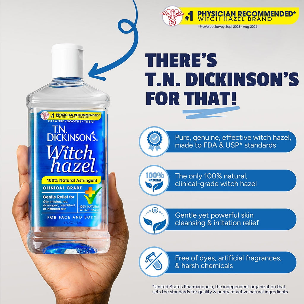 T.N. Dickinson's Witch Hazel Astringent, 100% Natural, 16 fl oz