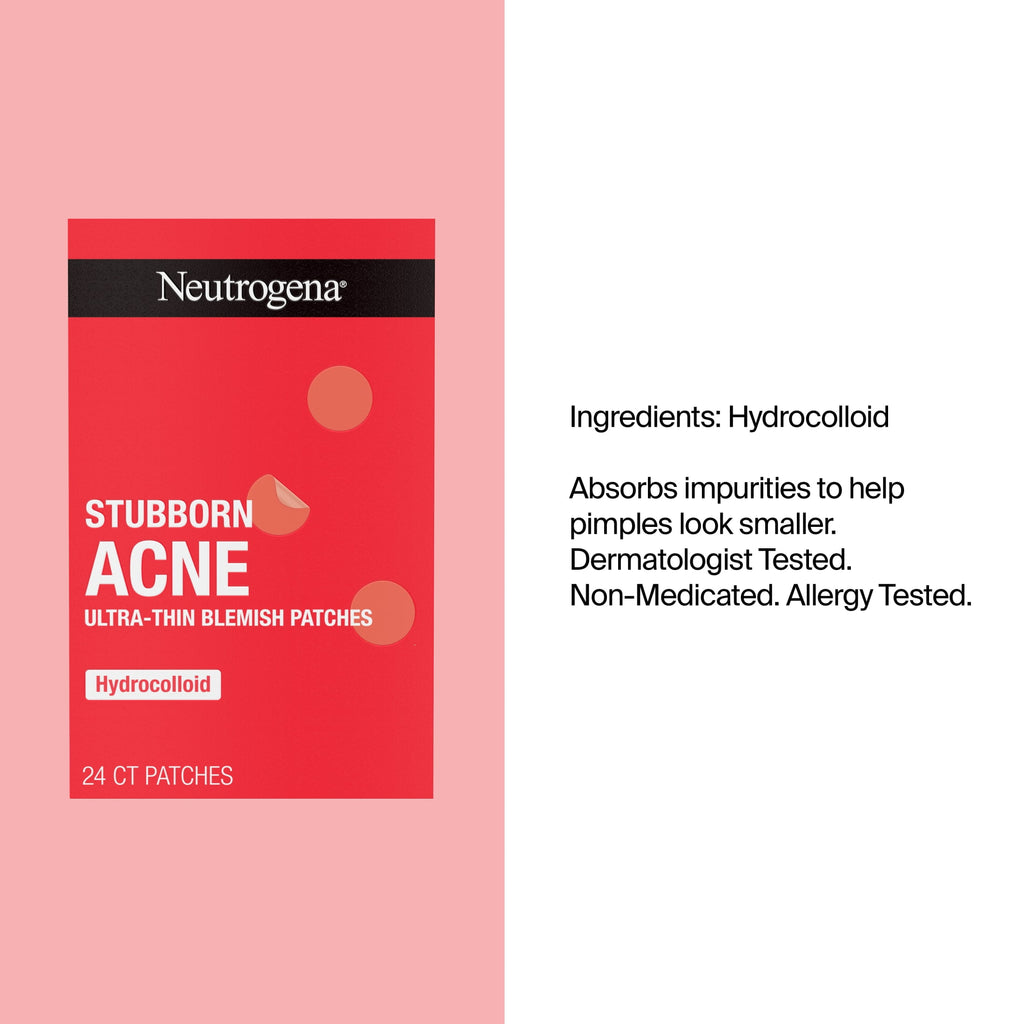 Neutrogena Stubborn Acne Patches for Face, 24 Count