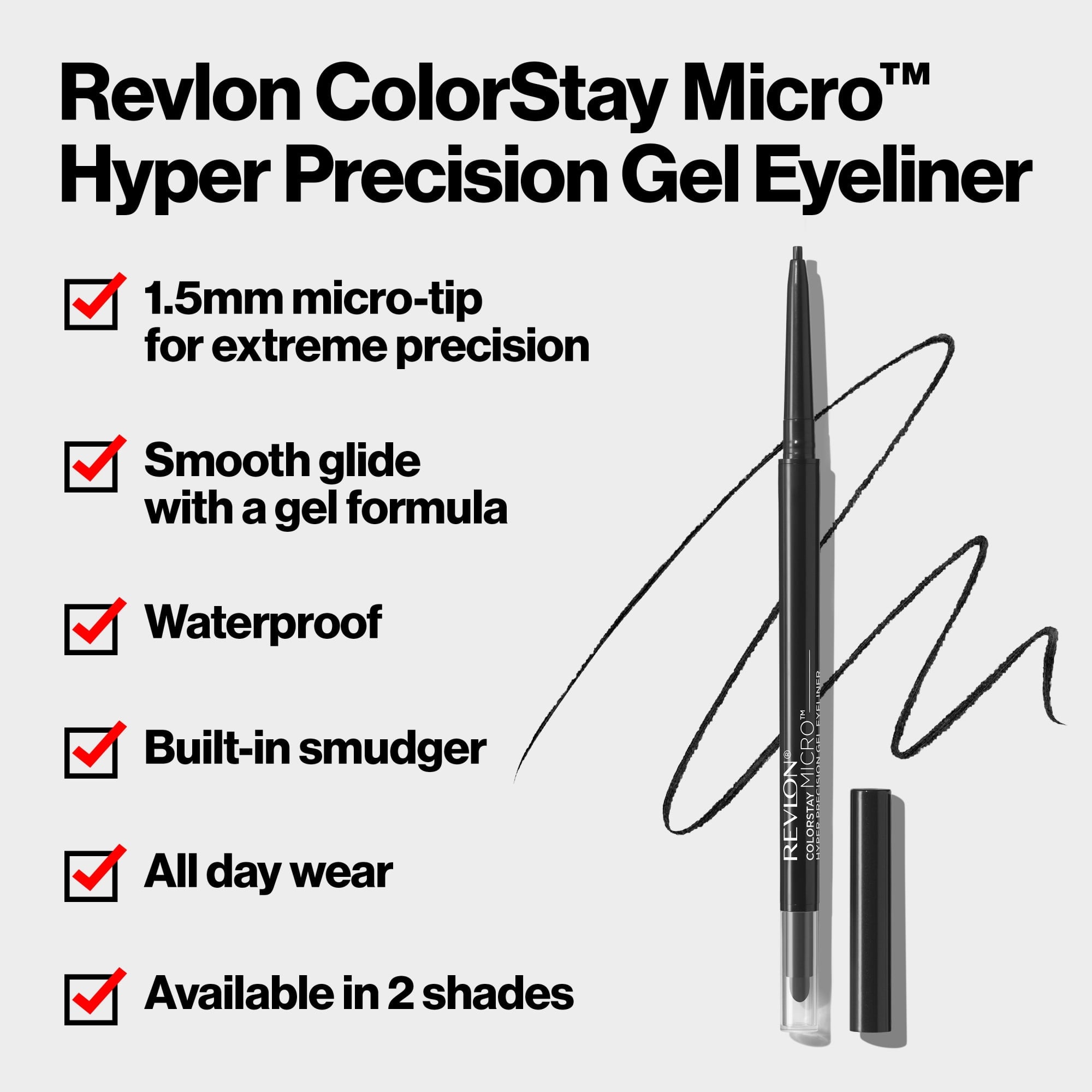 Revlon ColorStay Micro™ Hyper Precision Gel Eyeliner, 214 Black, 0.002 oz