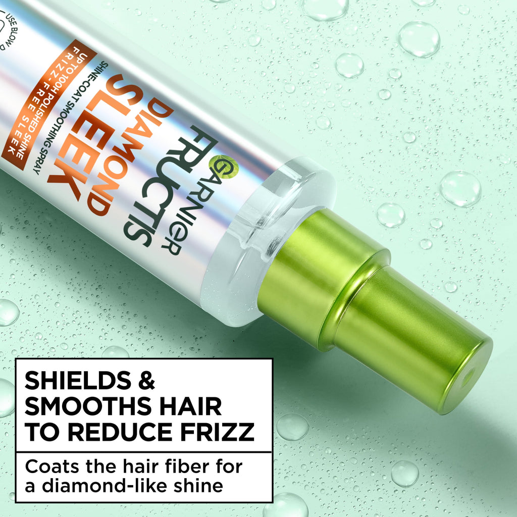 Garnier Fructis Diamond Sleek Shine Spray for Frizzy and Dry Hair, 4.6 fl oz