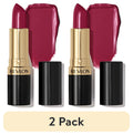 (2 pack) Revlon Super Lustrous Creme Lipstick, Creamy Formula, 046 Bombshell Red, 0.15 oz