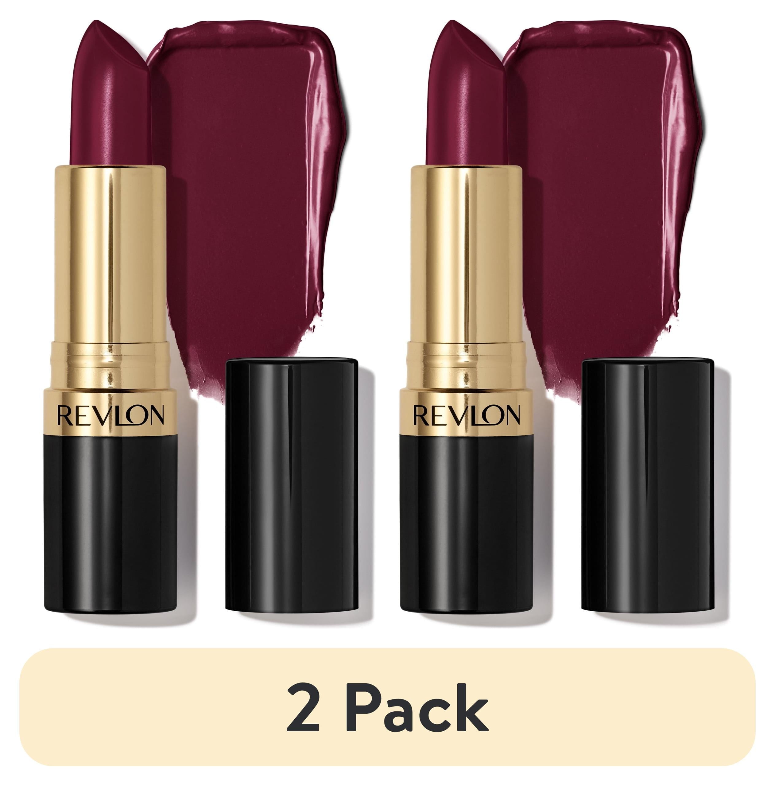 (2 pack) Revlon Super Lustrous Creme Lipstick, Creamy Formula, 477 Black Cherry, 0.15 oz
