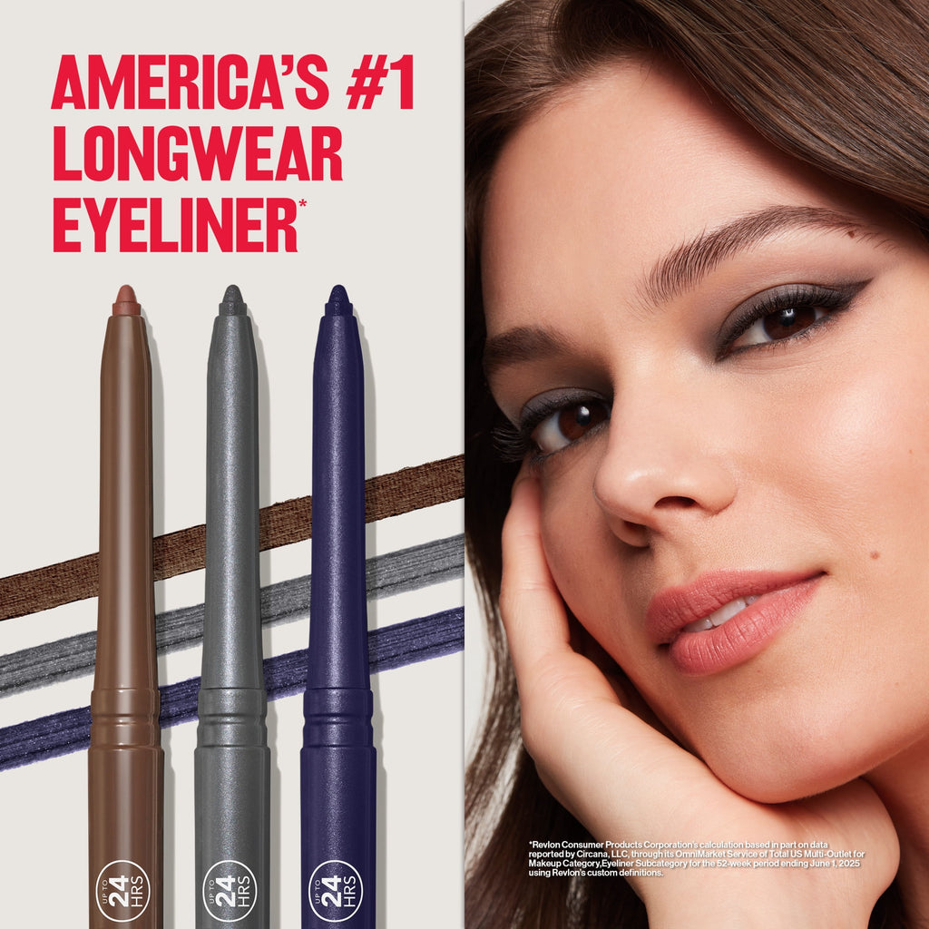 Revlon ColorStay Waterproof Eyeliner Pencil, Built-In Sharpener, 209 Black Violet, 0.01 oz