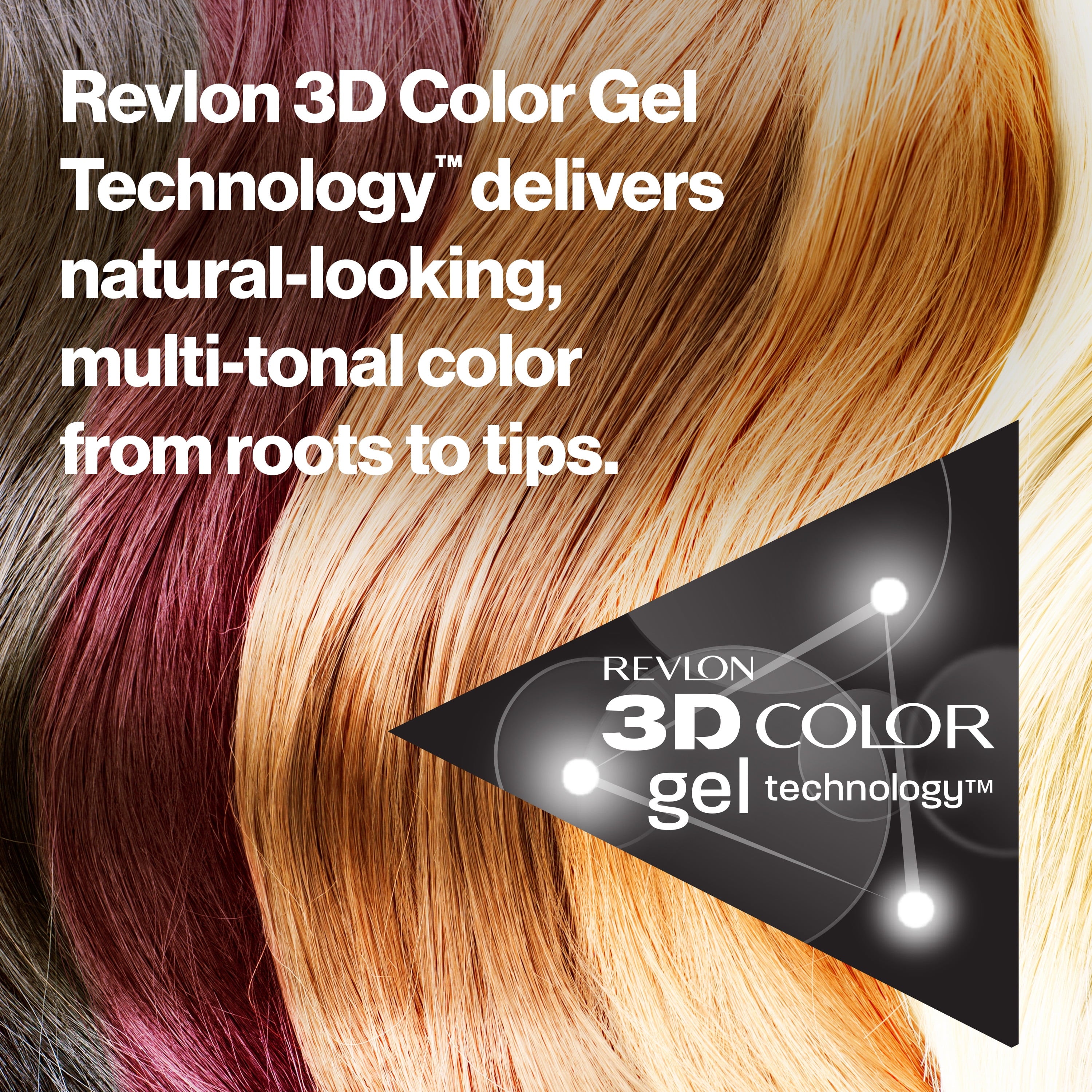 Revlon Colorsilk Beautiful Color Permanent Hair Dye, Dark Brown, At-Home Full Coverage Application Kit, 37 Dark Golden Brown, 3 Pack