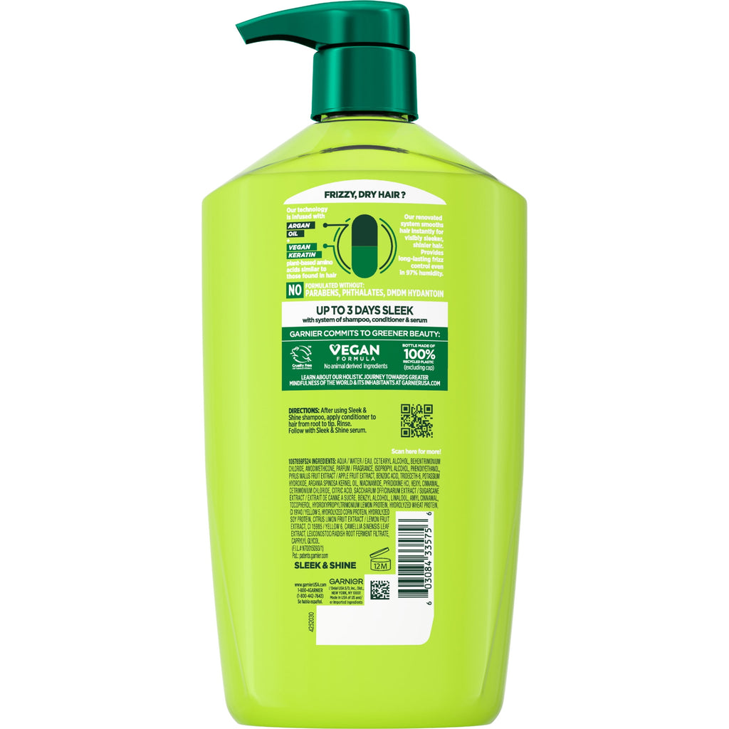 Garnier Fructis Sleek and Shine Smoothing Conditioner with Argan Oil, 33.8 fl oz
