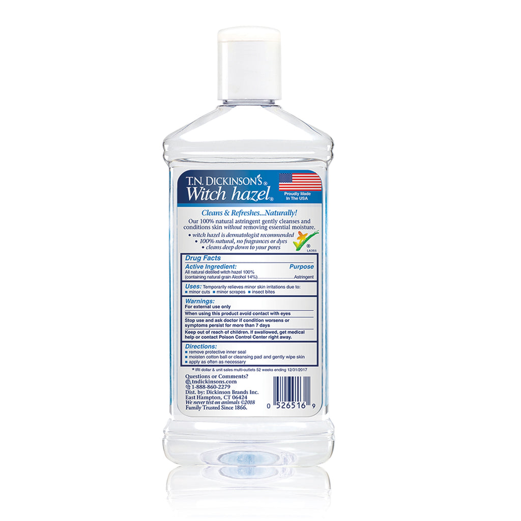 T.N. Dickinson's Witch Hazel Astringent, 100% Natural, 16 fl oz