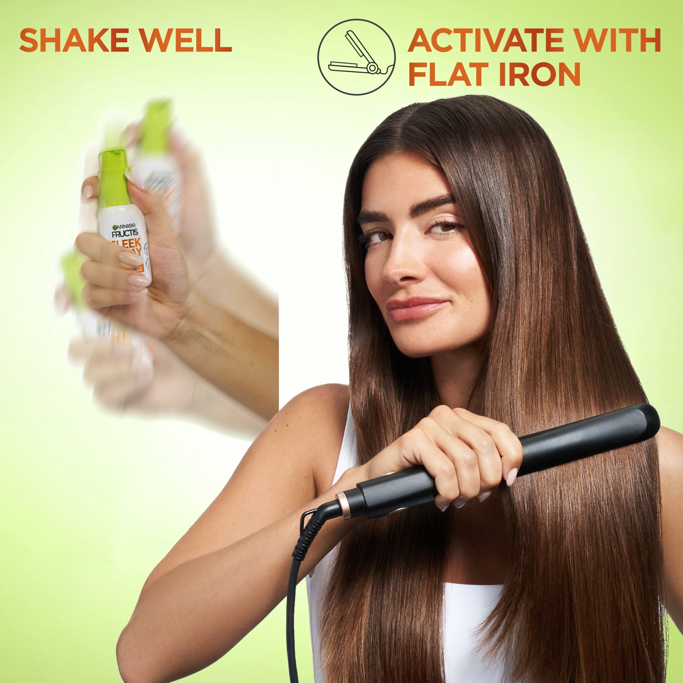 Garnier Fructis Sleek & Shine Sleek and Stay, for Frizzy and Dry Hair, Pump, 1.69 fl oz