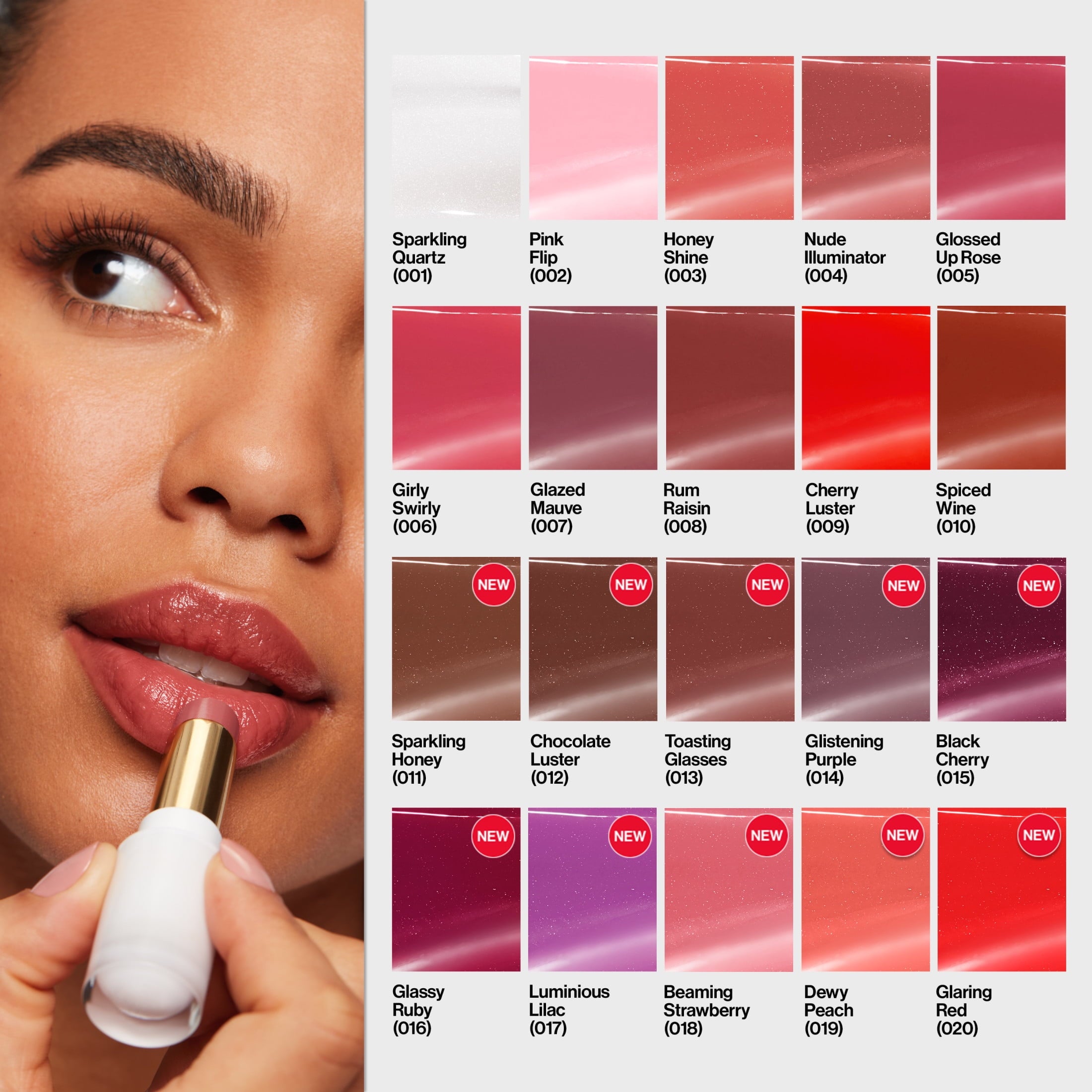 Revlon Super Lustrous Glass Shine Hydrating Tinted Lip Balm, 002 Pink Flip, 0.11 oz