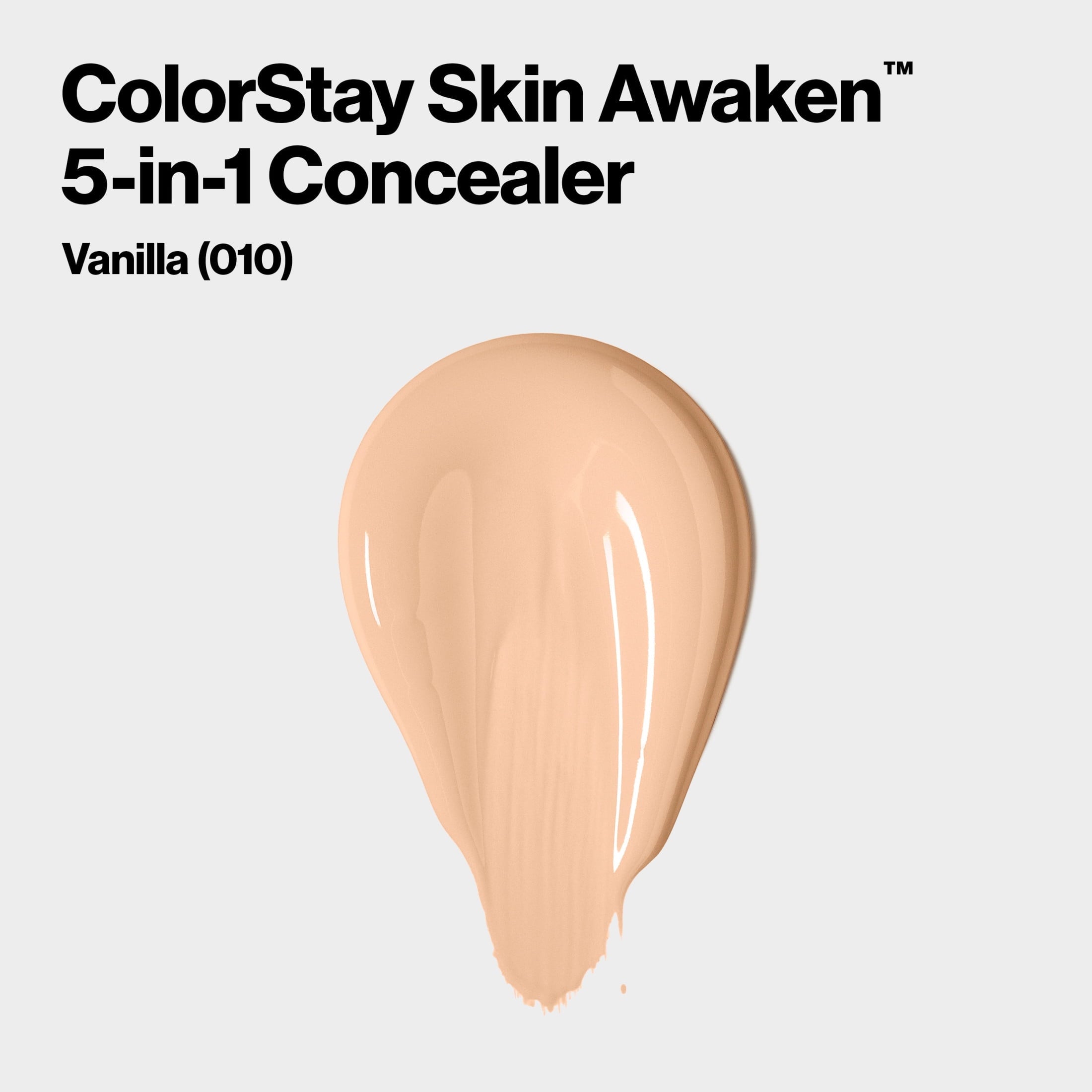 Revlon ColorStay Skin Awaken Cream Concealer Makeup, Longwear, 010 Vanilla, 0.27 fl oz