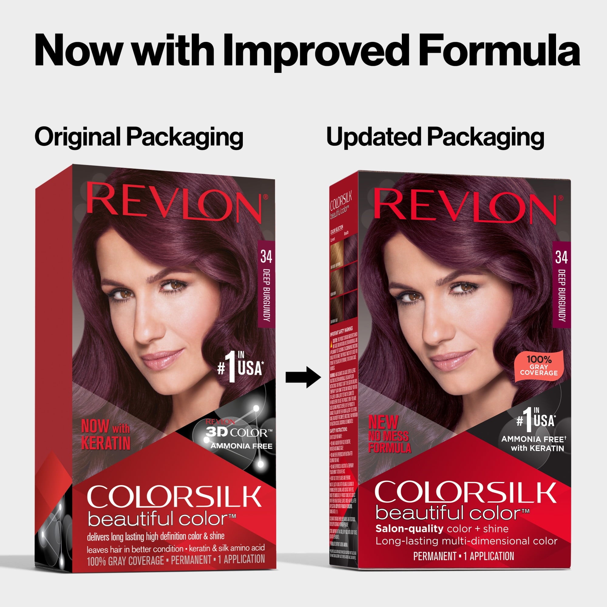 Revlon Colorsilk Beautiful Color Permanent Hair Color 3 Pack, 048 Burgundy, 3 Pack