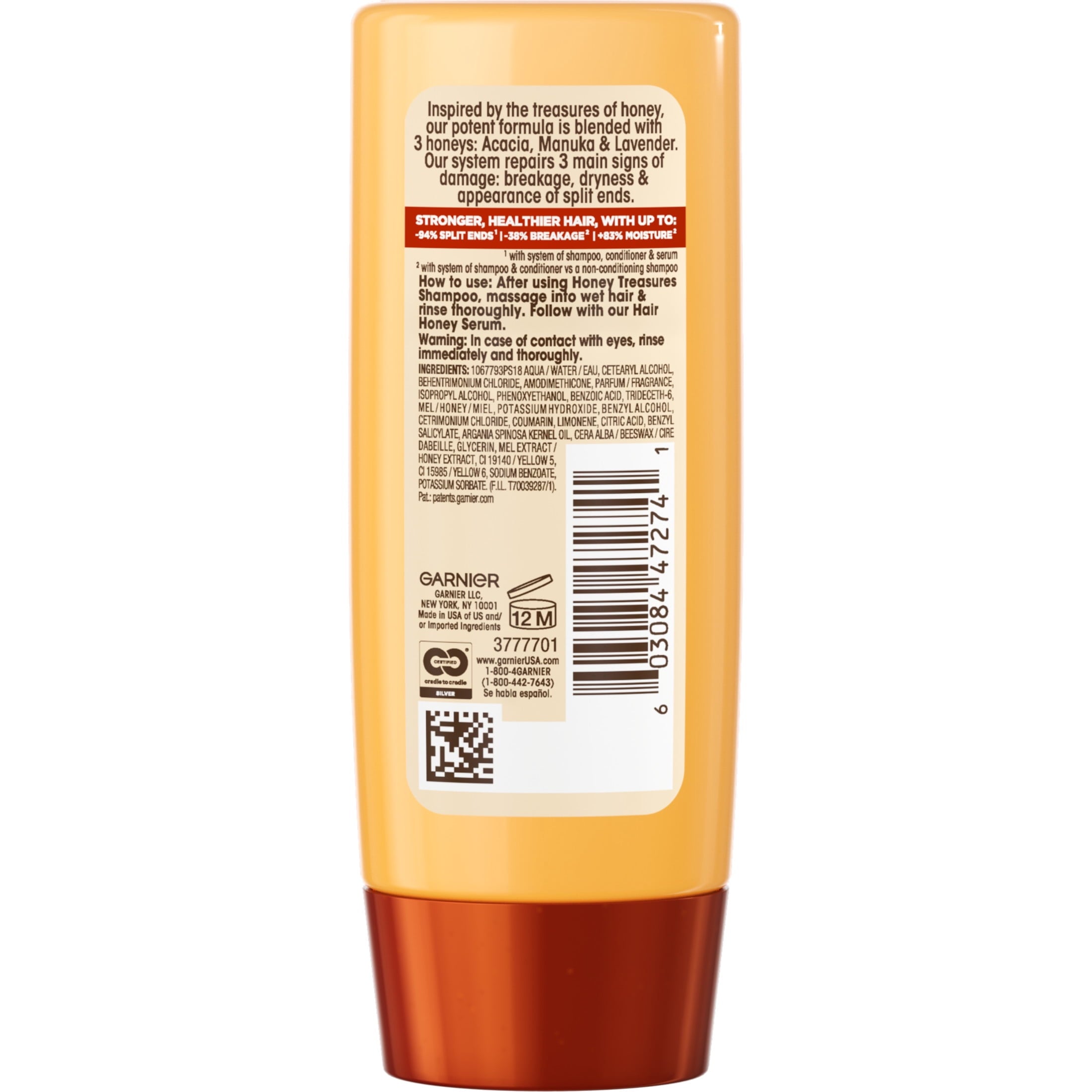 Garnier Whole Blends Repairing Conditioner with Honey Beeswax, 3 fl oz