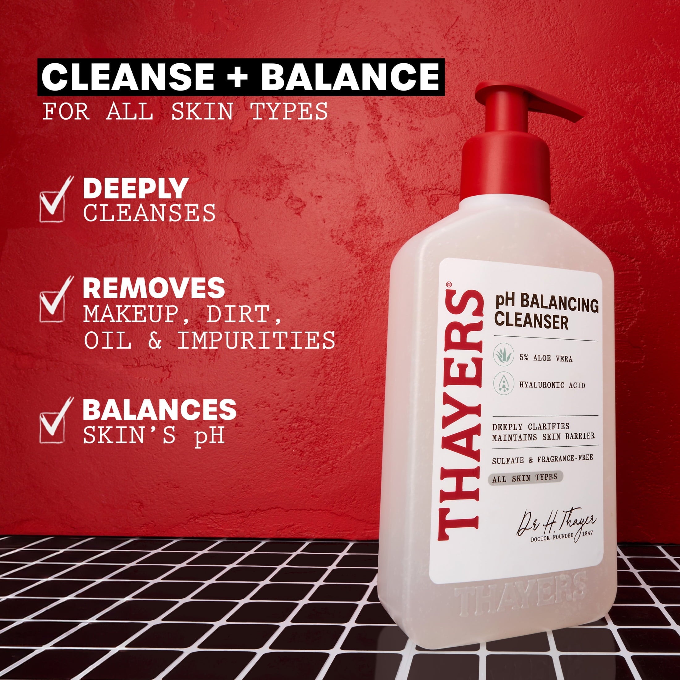 Thayers Face Care pH Balancing Daily Cleanser with Aloe Vera, 8 fl oz