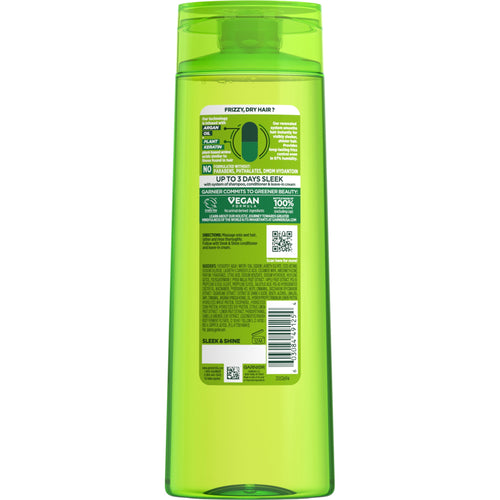 Garnier Fructis Sleek and Shine Fortifying Shampoo for Frizzy, Dry Hair, 12.5 fl oz