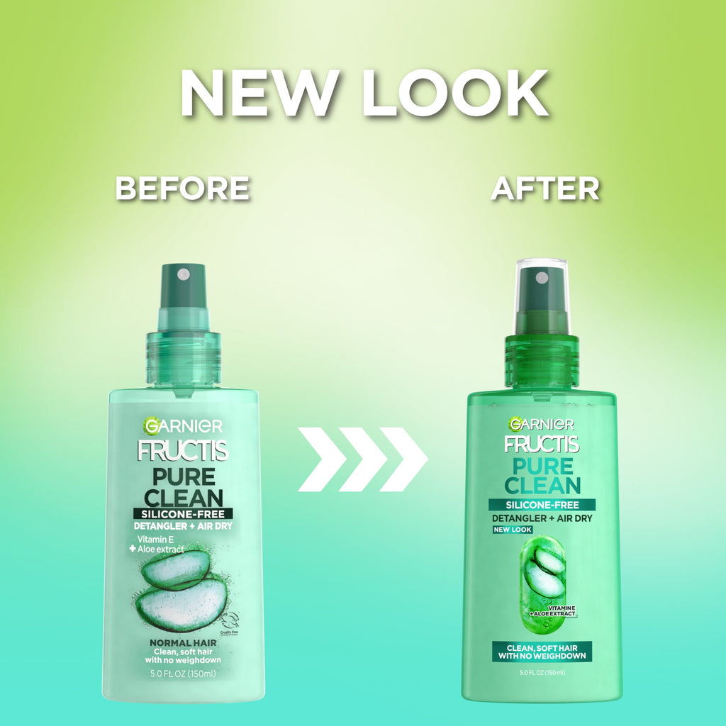 Garnier Fructis Pure Clean Detangler and Air Dry with Aloe, All Hair Types 5 fl oz