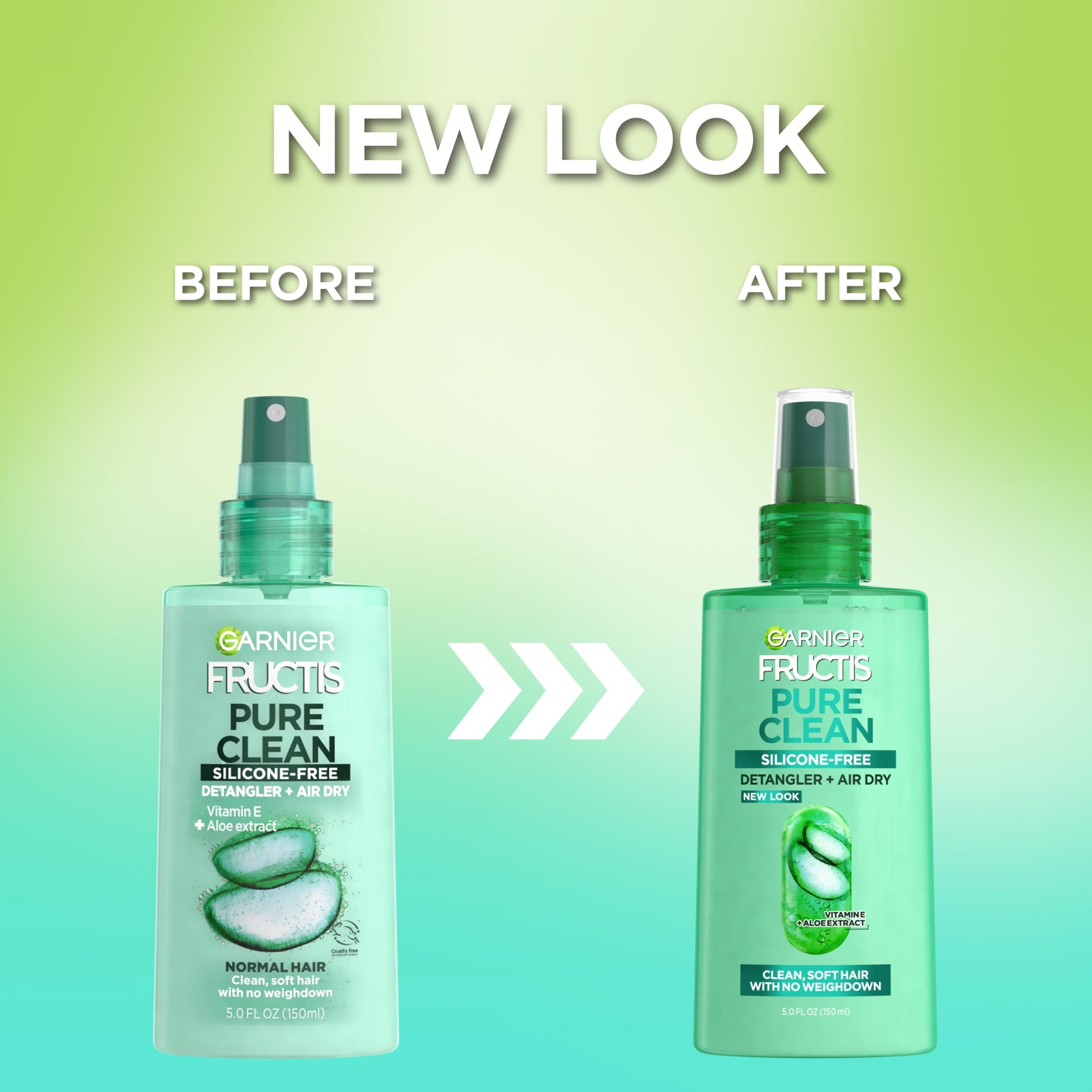 Garnier Fructis Pure Clean Detangler and Air Dry with Aloe, All Hair Types 5 fl oz