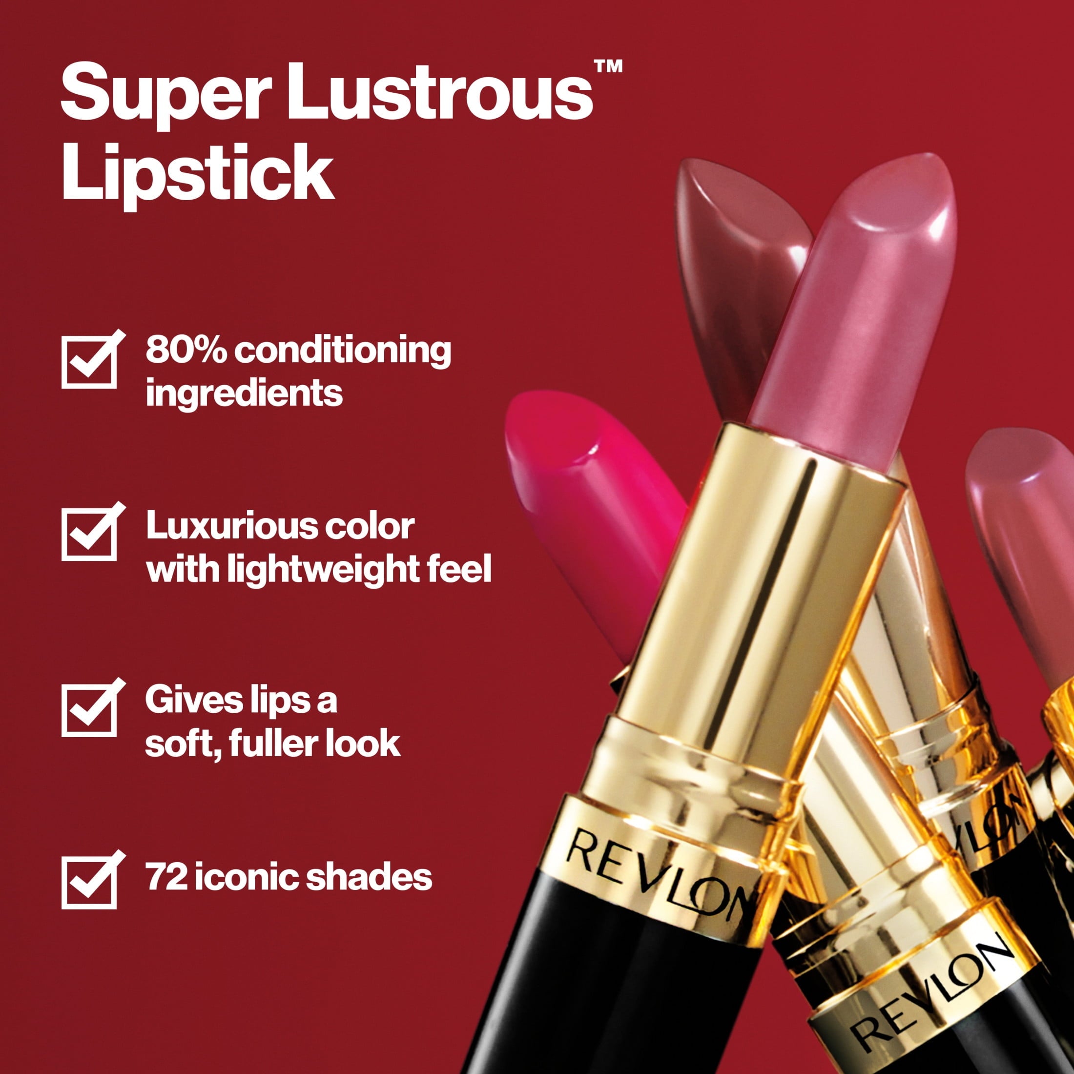 (2 pack) Revlon Super Lustrous Creme Lipstick, Creamy Formula, 778 Pink Promise, 0.15 oz