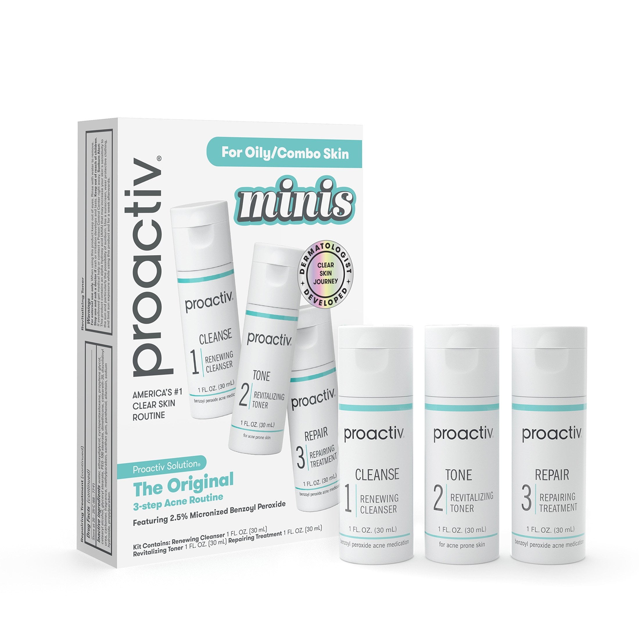 Proactiv Solution 3-Step Mini Acne Treatment System for Oily and Combination Skin