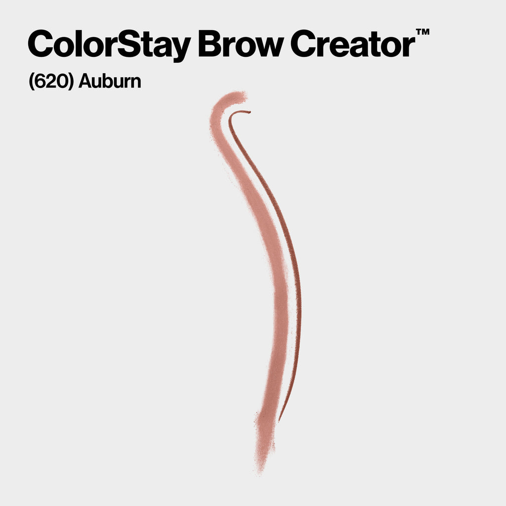 Revlon ColorStay Waterproof Brow Creator, 2-in-1 Eyebrow Pencil & Powder, 620 Auburn, 0.003 oz