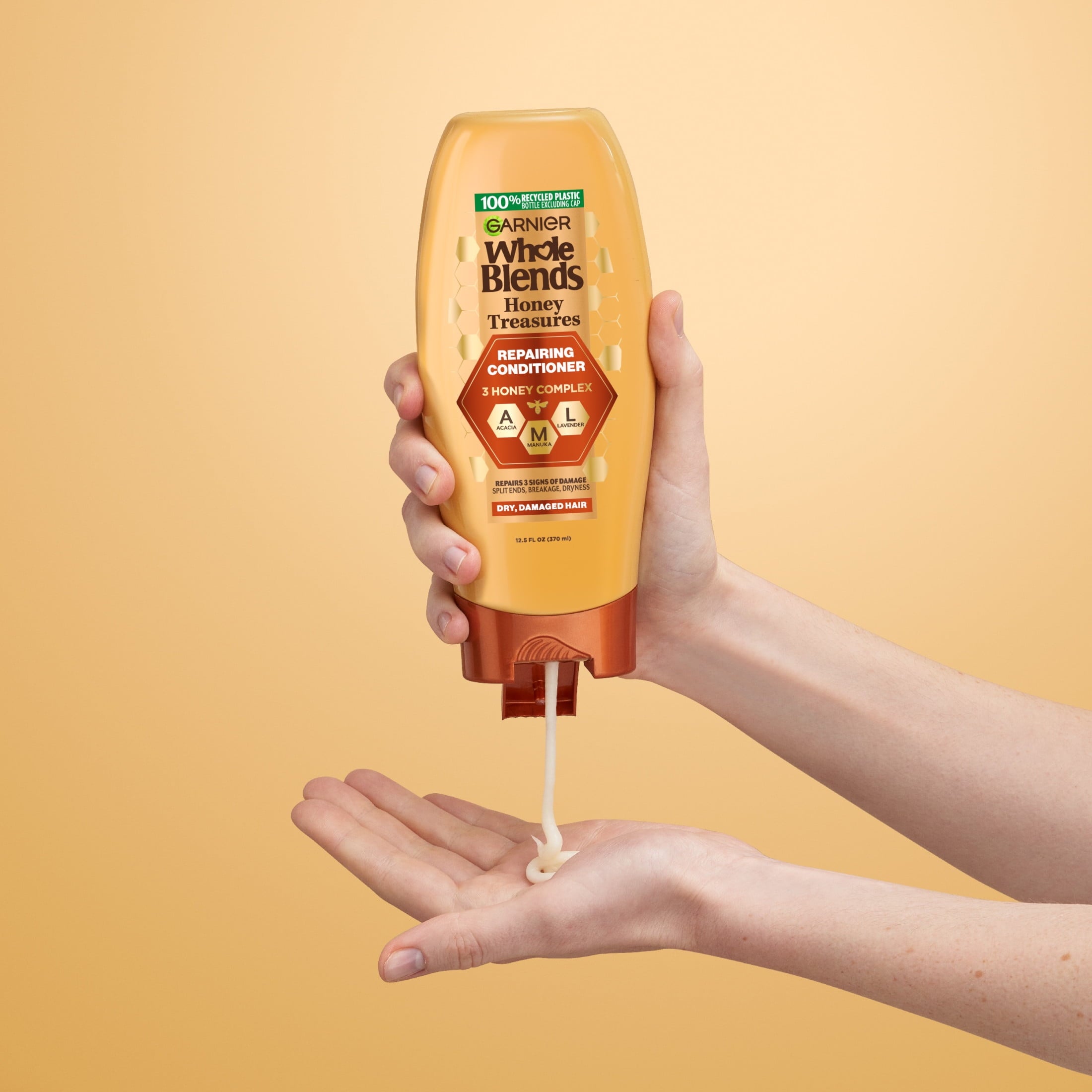 Garnier Whole Blends Repairing Conditioner with Honey Beeswax, 3 fl oz