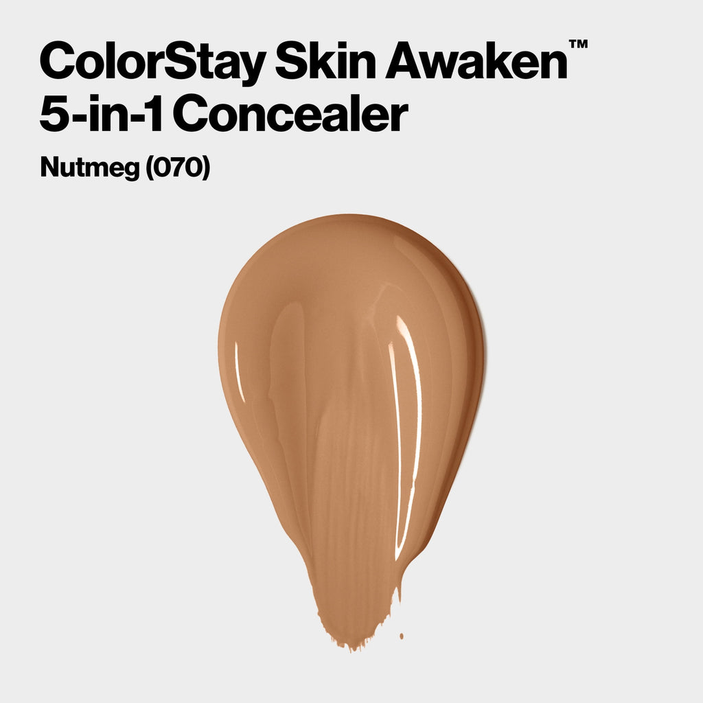 Revlon ColorStay Skin Awaken Cream Concealer Makeup, Longwear, 070 Nutmeg, 0.27 fl oz