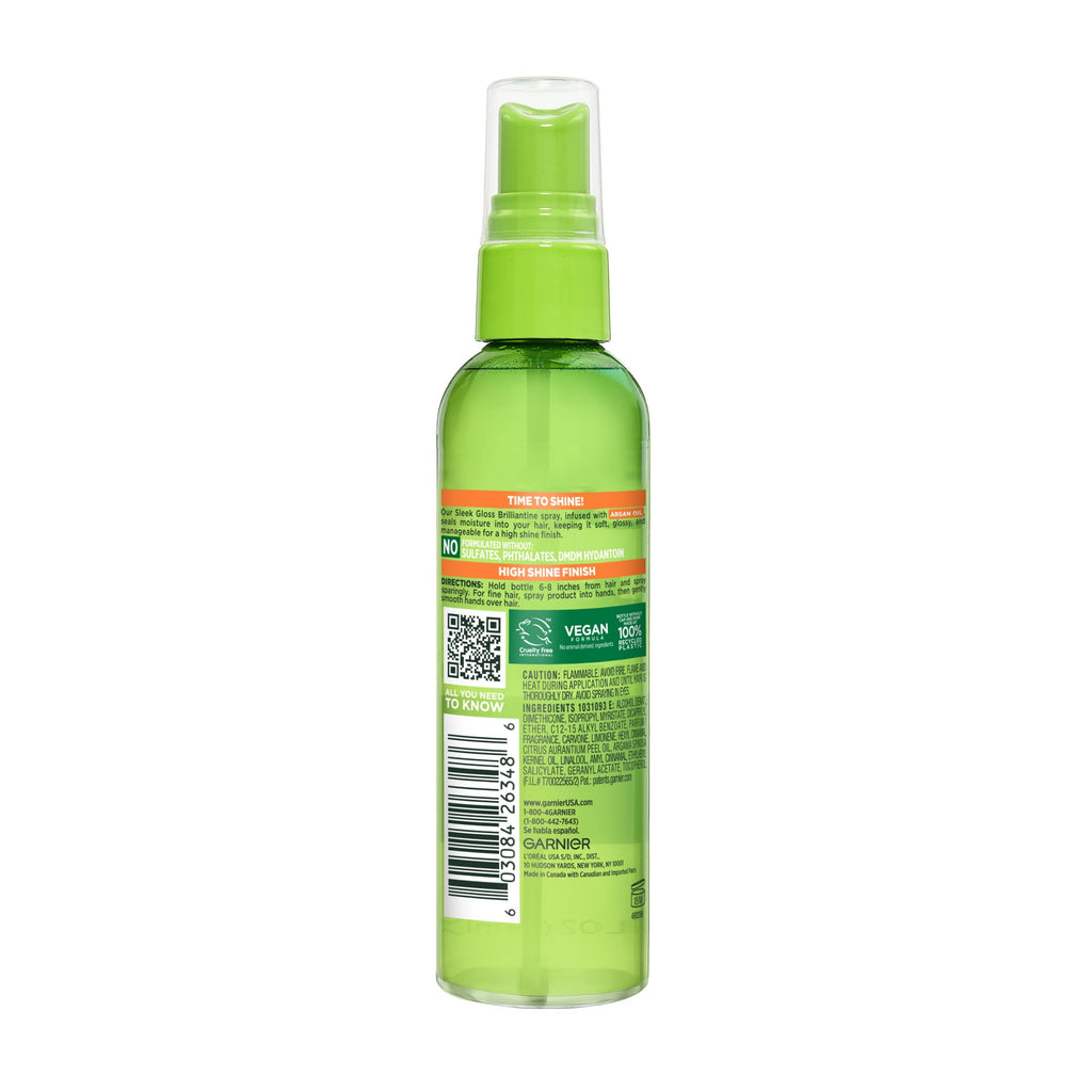 Garnier Fructis Style Brilliantine Shine Glossing Spray, Dry Hair, Unisex, 3 fl oz