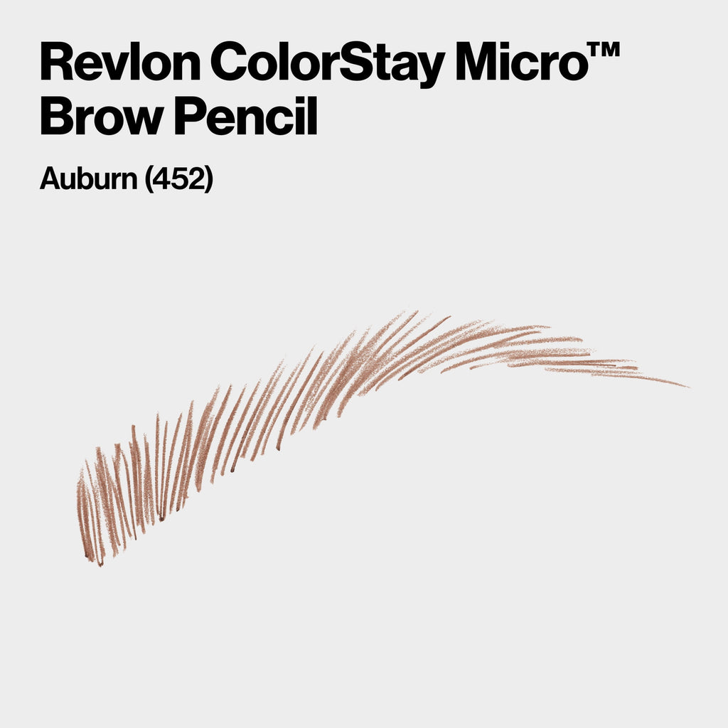 Revlon ColorStay Micro Waterproof and Long Wearing Eyebrow Pencil, 452 Auburn, 0.003 oz