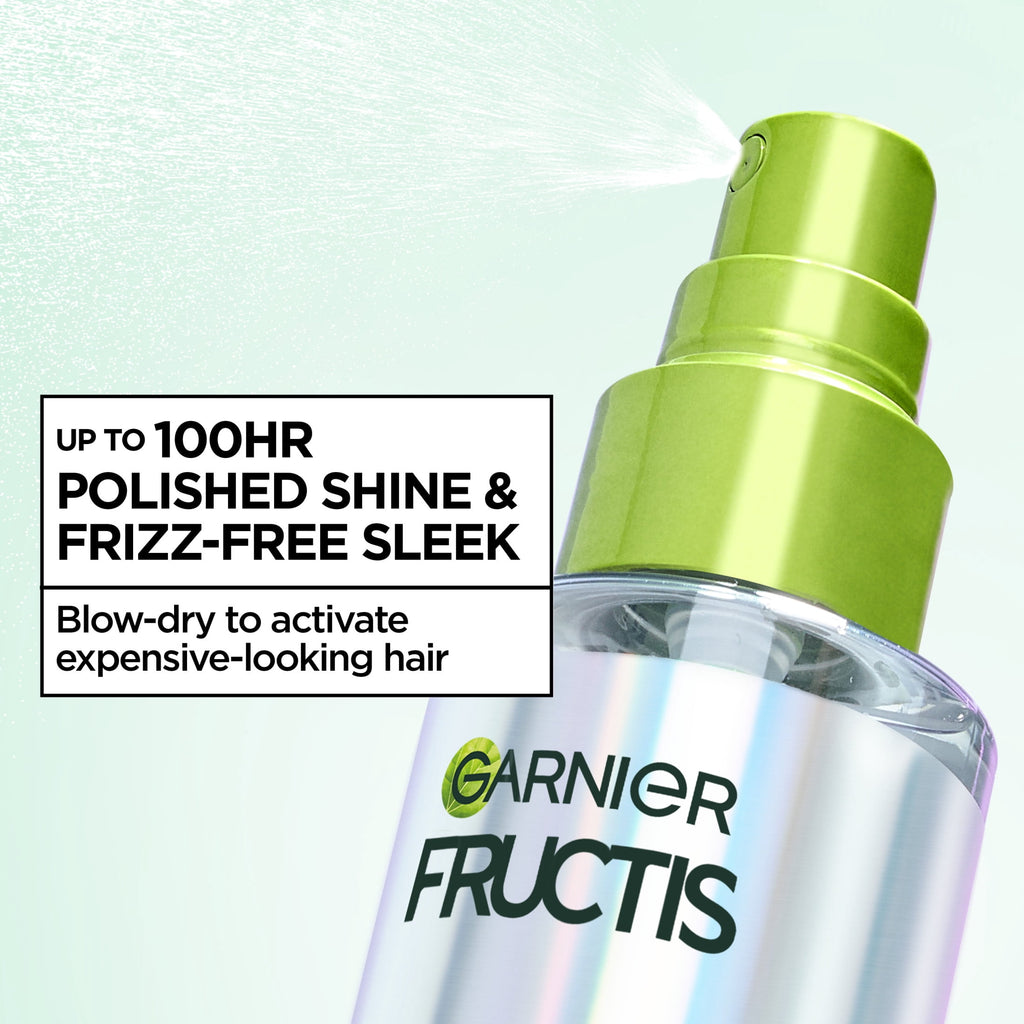 Garnier Fructis Diamond Sleek Shine Spray for Frizzy and Dry Hair, 4.6 fl oz