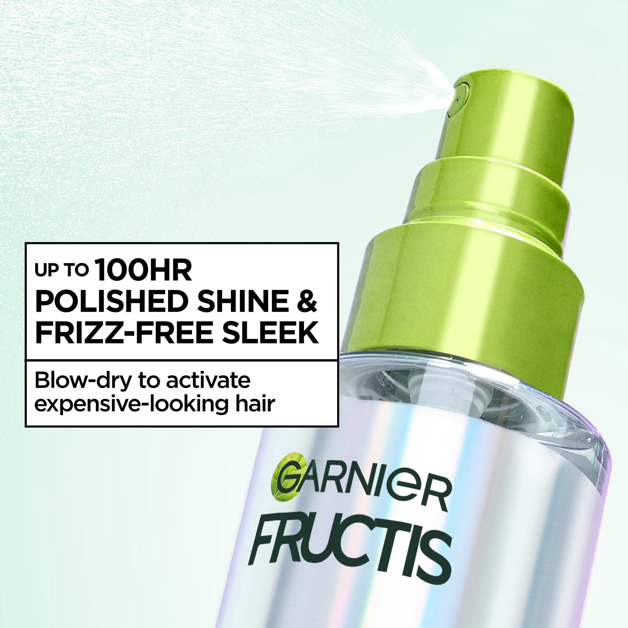 Garnier Fructis Diamond Sleek Shine Spray for Frizzy and Dry Hair, 4.6 fl oz