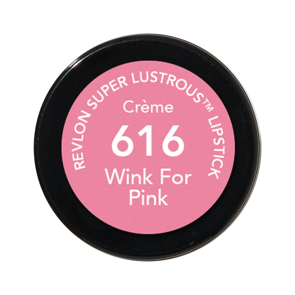 Revlon Super Lustrous Lipstick with Vitamin E and Avocado Oil, Wink For Pink (616), 0.15 oz