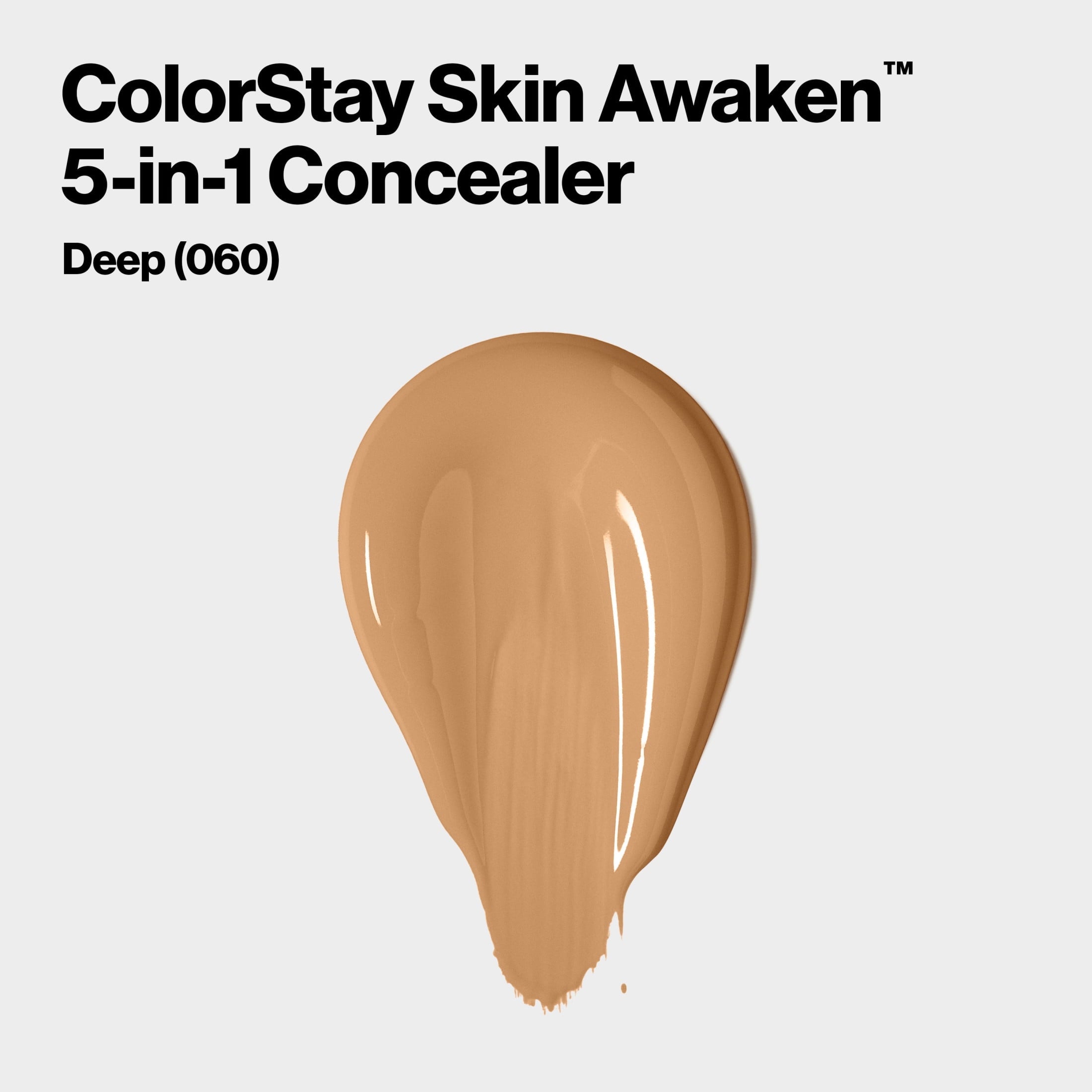 Revlon ColorStay Skin Awaken Cream Concealer Makeup, Longwear, 060 Deep, 0.27 fl oz