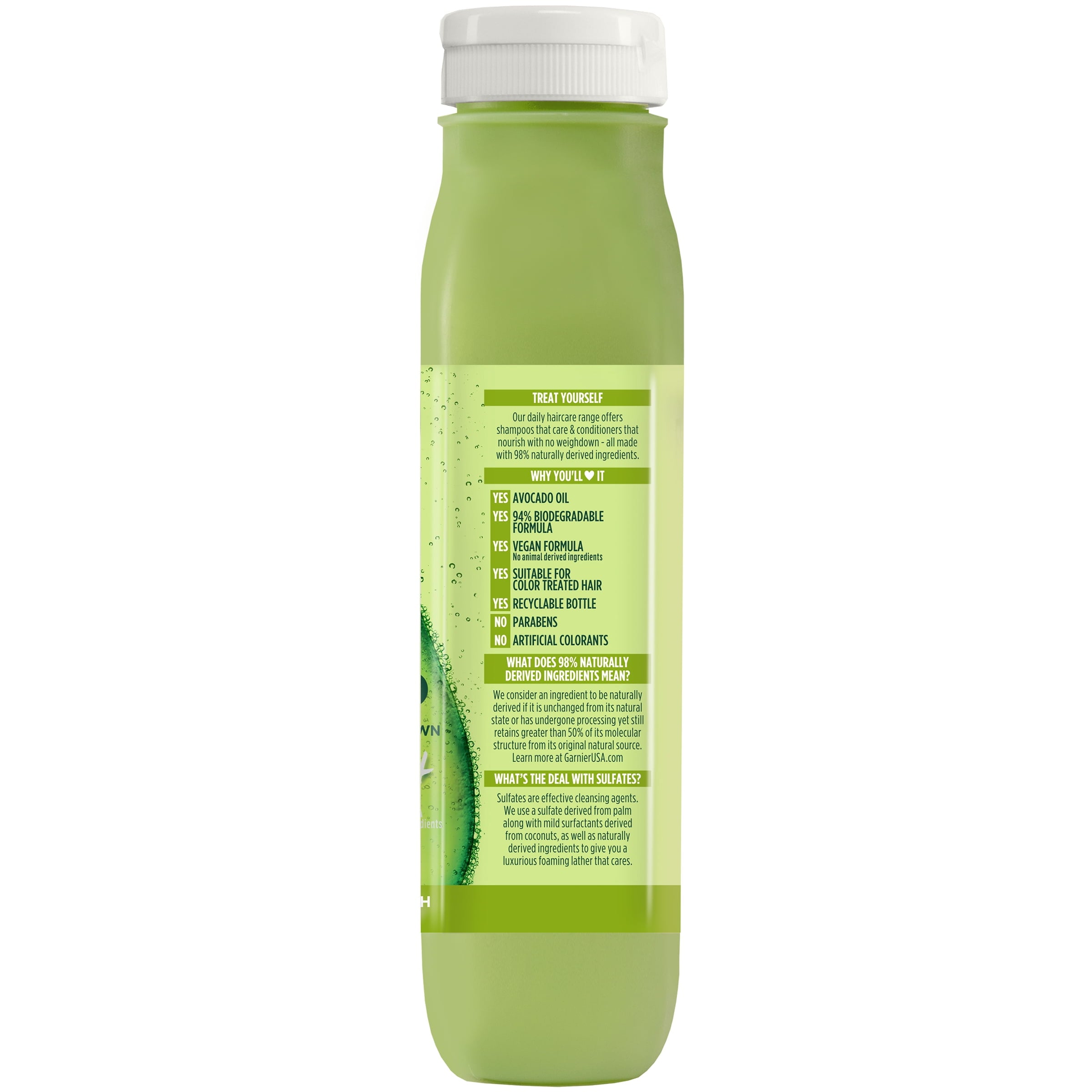 Garnier Fructis Smoothing Treat Shampoo with Avocado Extract, 11.8 fl oz
