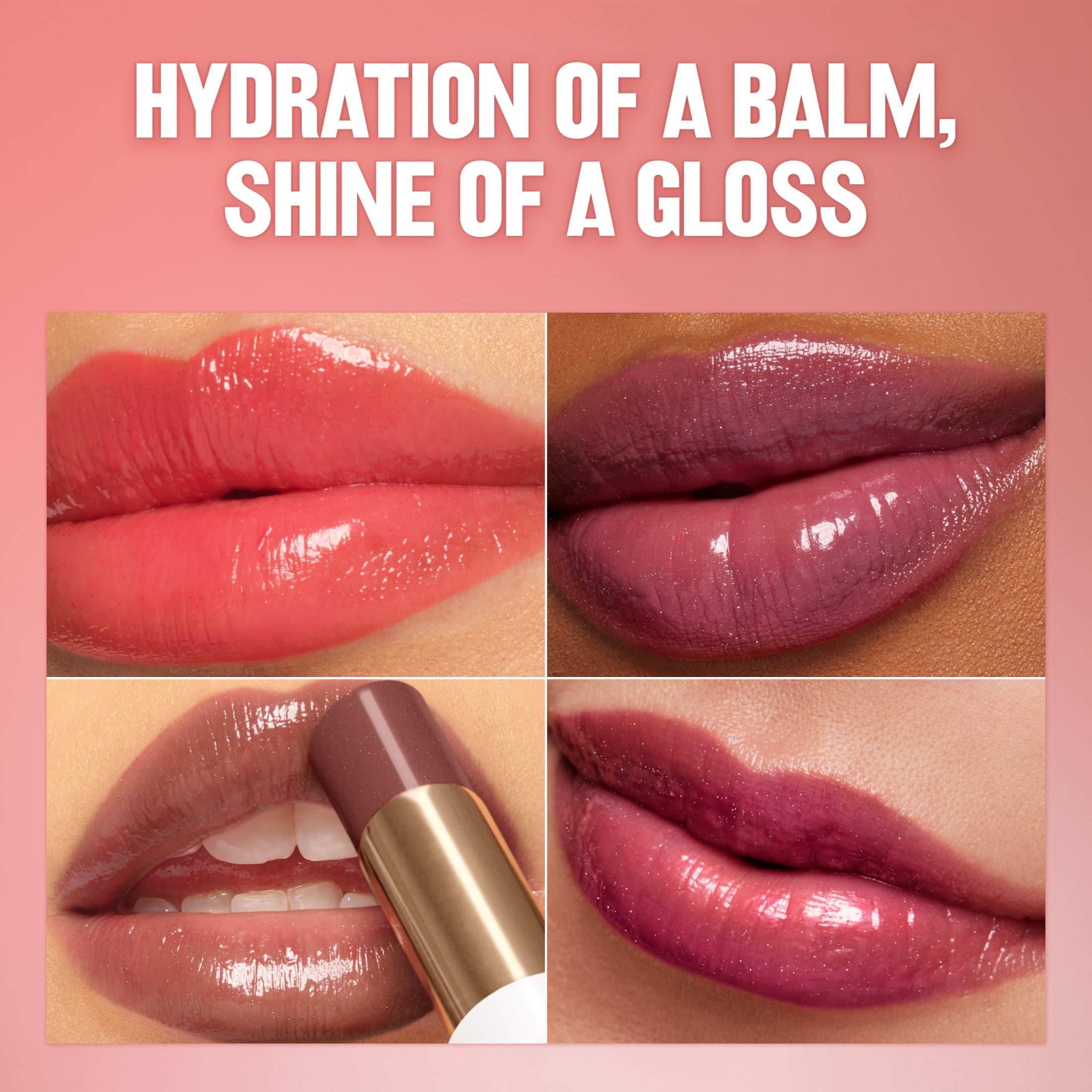 Revlon Super Lustrous Glass Shine Hydrating Tinted Lip Balm, 002 Pink Flip, 0.11 oz