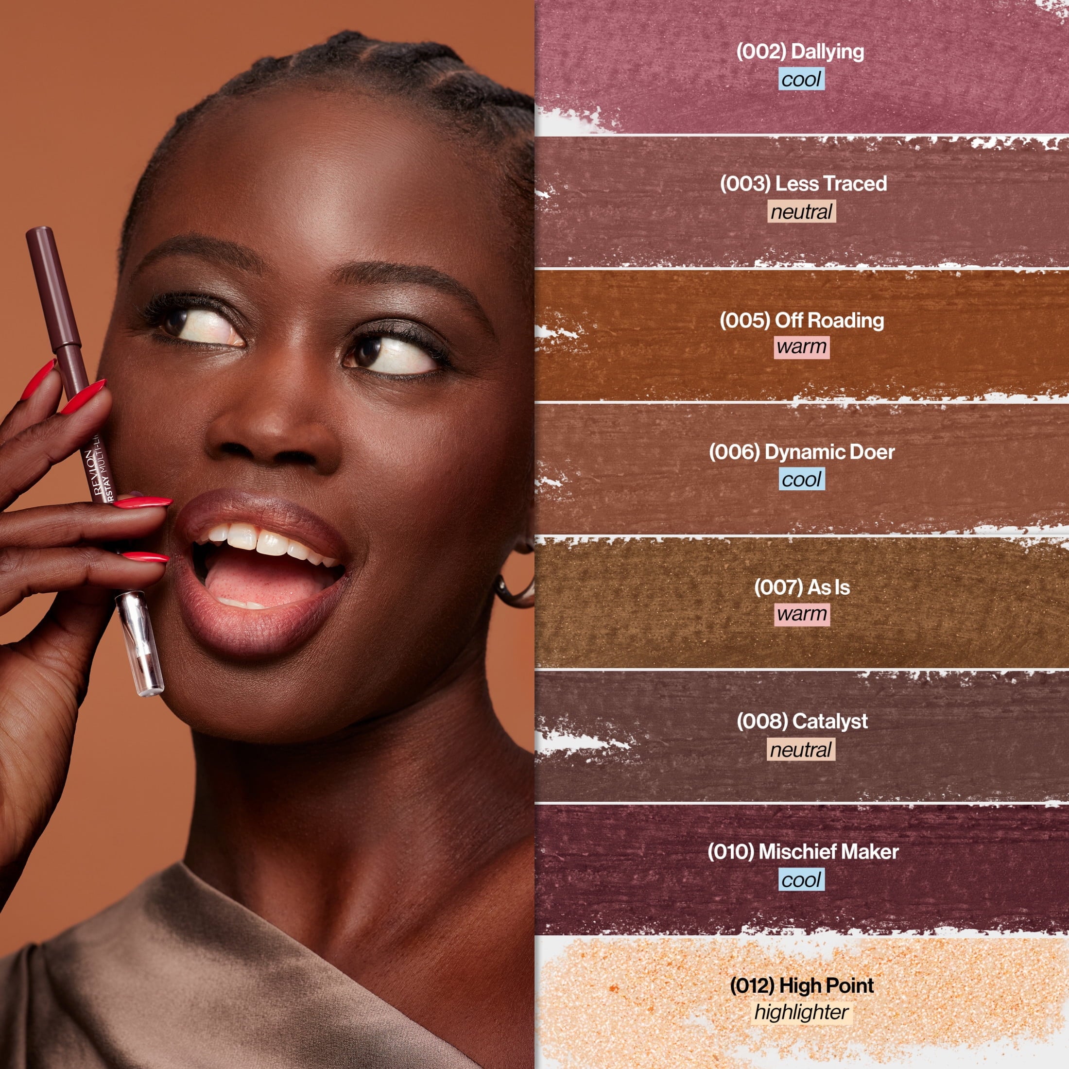 Revlon ColorStay Multi-Liner Makeup for Lips, Face, Eyes, 006 Dynamic Doer, 1 count