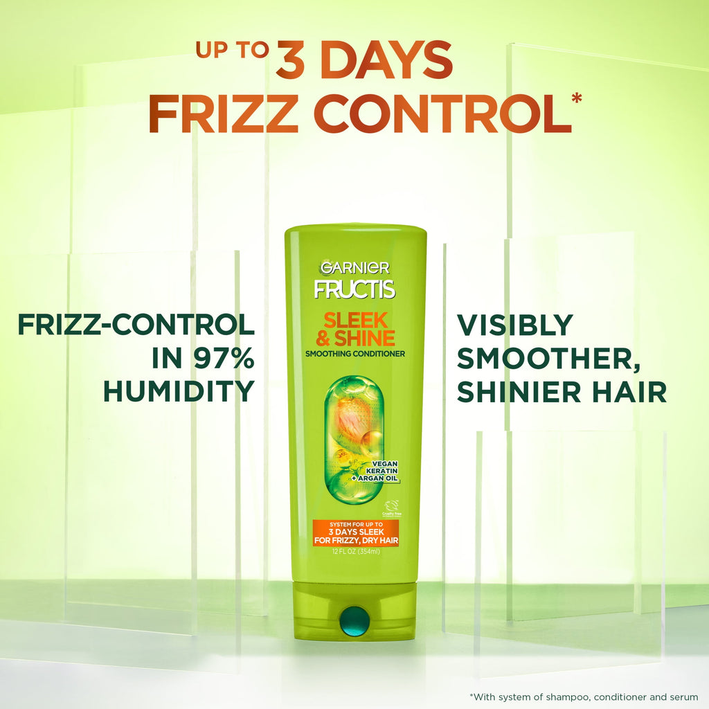 Garnier Fructis Sleek and Shine Smoothing Conditioner with Argan Oil, 33.8 fl oz