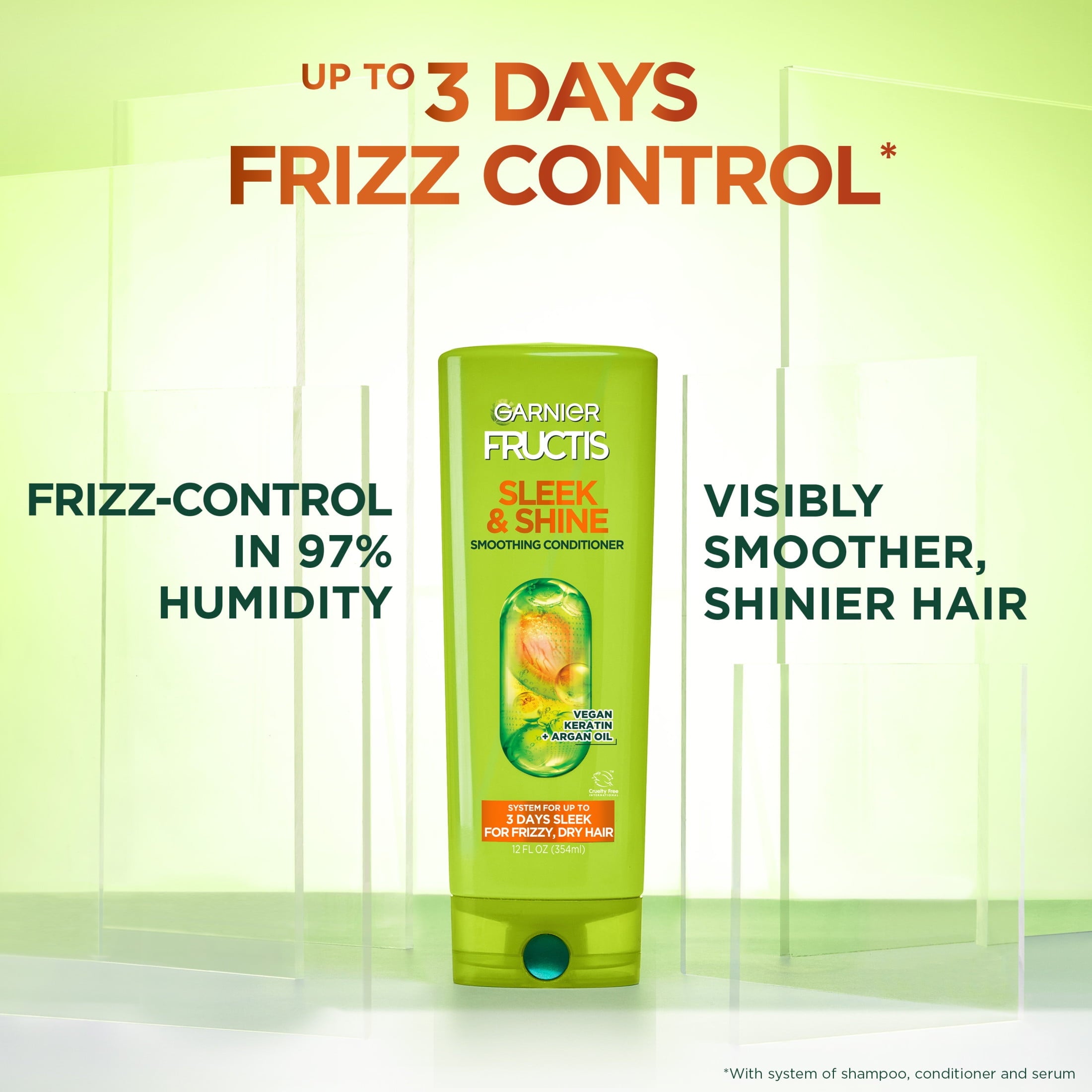 Garnier Fructis Sleek and Shine Smoothing Conditioner with Argan Oil, 33.8 fl oz