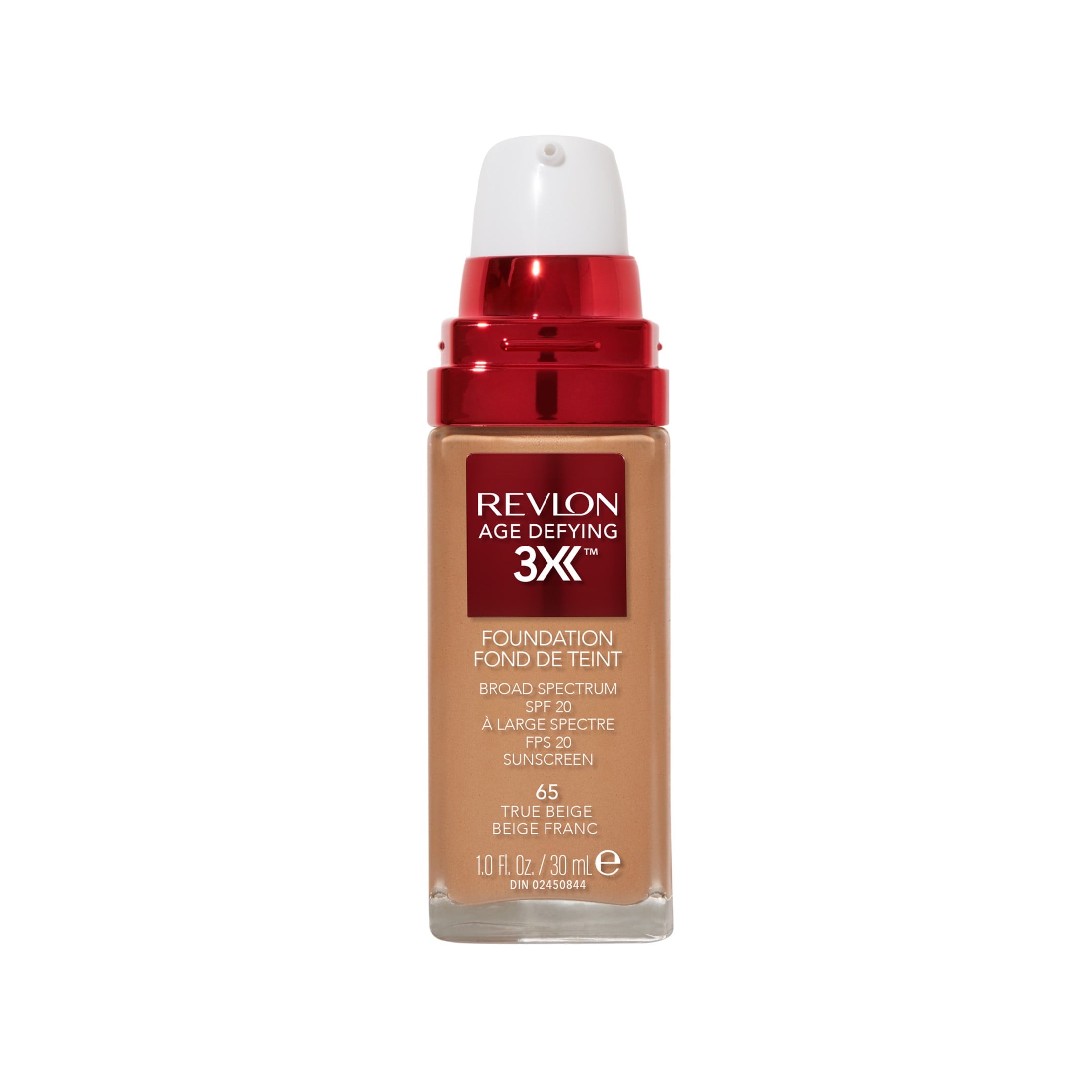 Revlon Age Defying 3X Cream Foundation Makeup, SPF 20, True Beige, 1 fl oz
