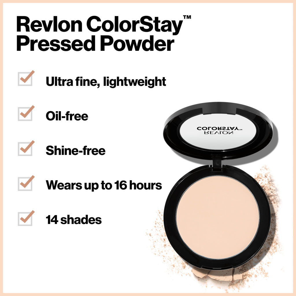 Revlon ColorStay Pressed Powder Makeup, Full Coverage, Longwearing, 820 Light, 0.3 oz