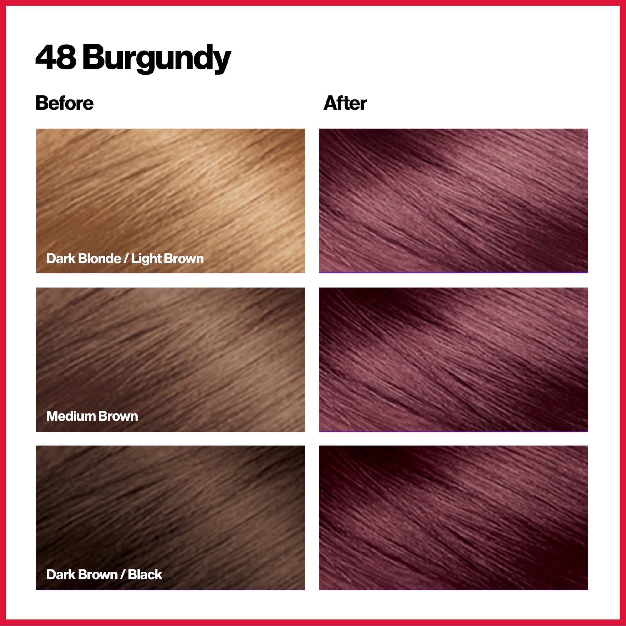 Revlon Colorsilk Beautiful Color Permanent Hair Color 3 Pack, 048 Burgundy, 3 Pack