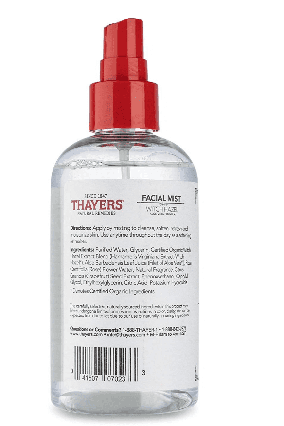 Thayers Witch Hazel Alcohol Free Rose Petal Facial Mist Toner, Rose, 8 Oz, 2 Pack