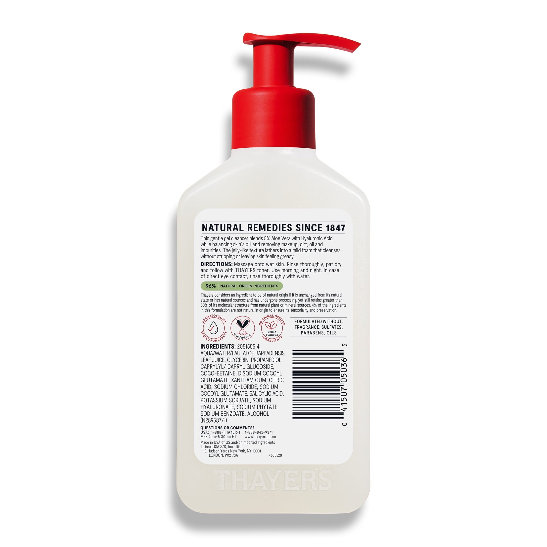 Thayers Face Care pH Balancing Daily Cleanser with Aloe Vera, 8 fl oz